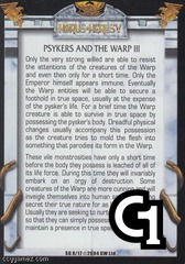 Psykers and the Warp III